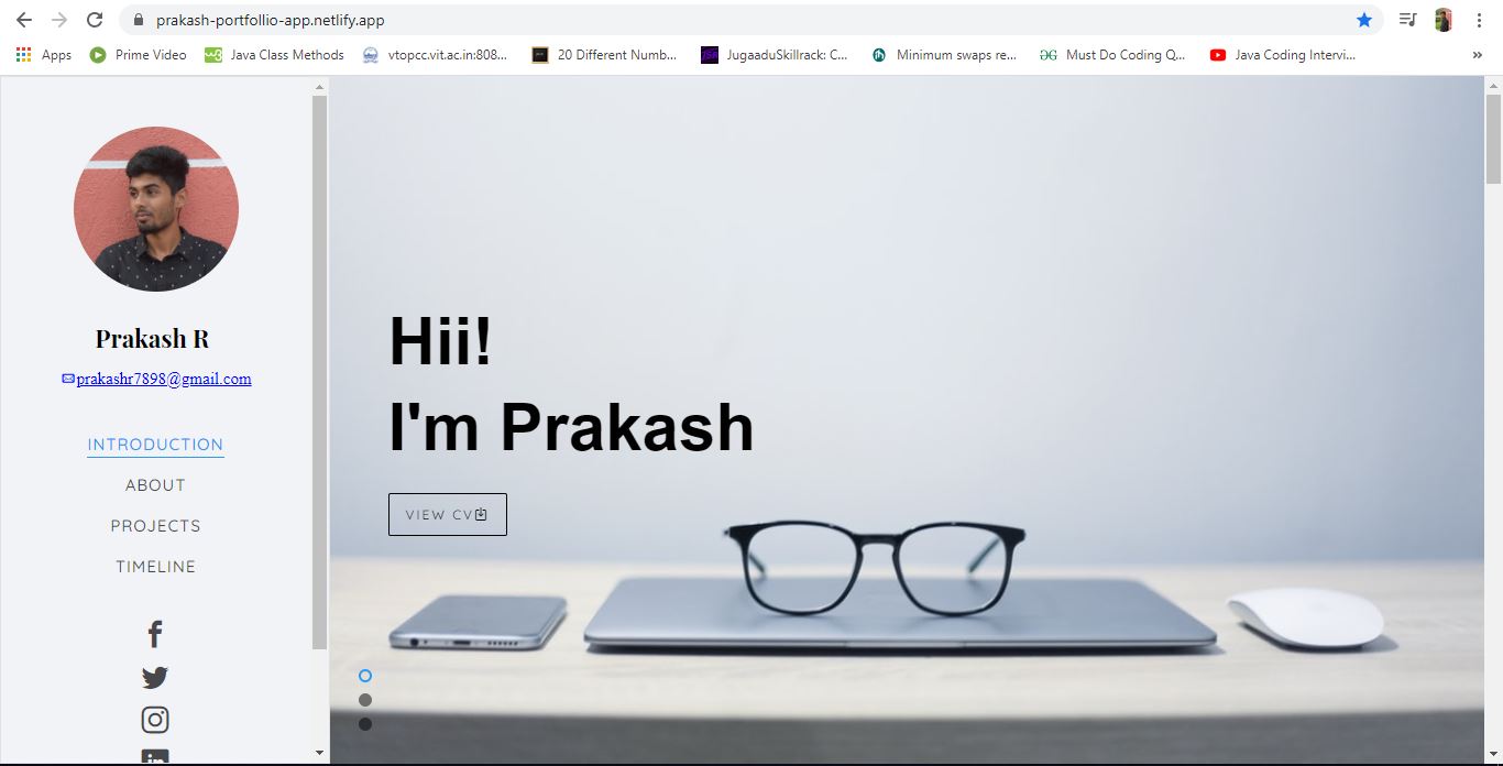 GitHub - rprakash78/MyPortfollio-Application: I built my personal ...