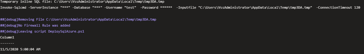 Azure SQL Database Deployment task - Server/DataBase/Login names need ...