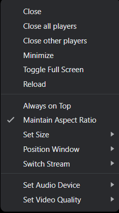 Ability to open a new stream in the right-click menu · f1multiviewer ...