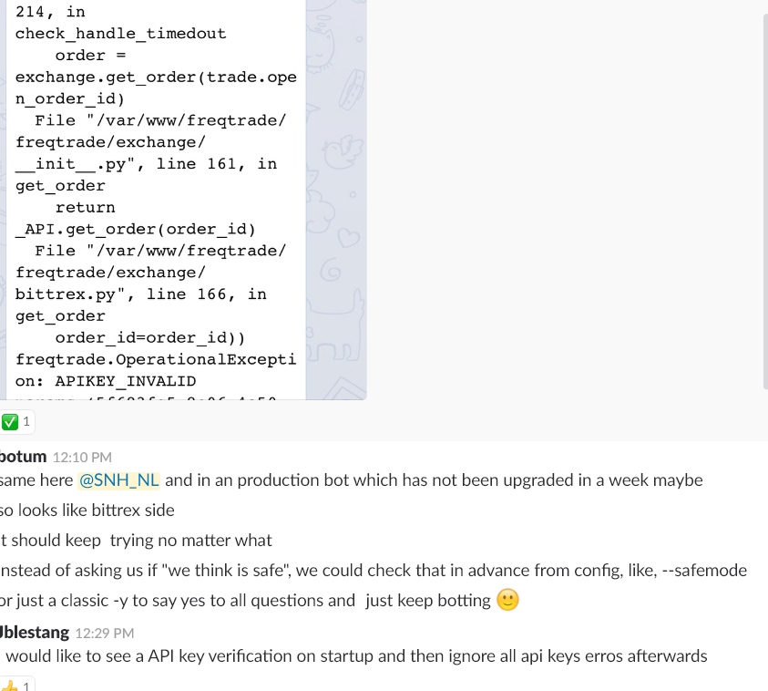 ERROR API Key invalid · Issue #240 · freqtrade/freqtrade · GitHub