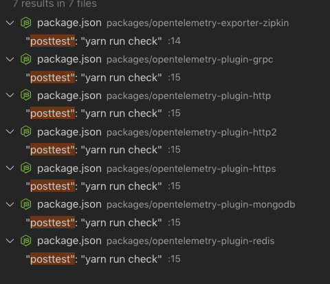 Remove redundant posttest:lint script · Issue #242 · open-telemetry ...