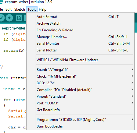 Bootloader options missing in v2.0.1 · Issue #142 · MCUdude/MightyCore ...
