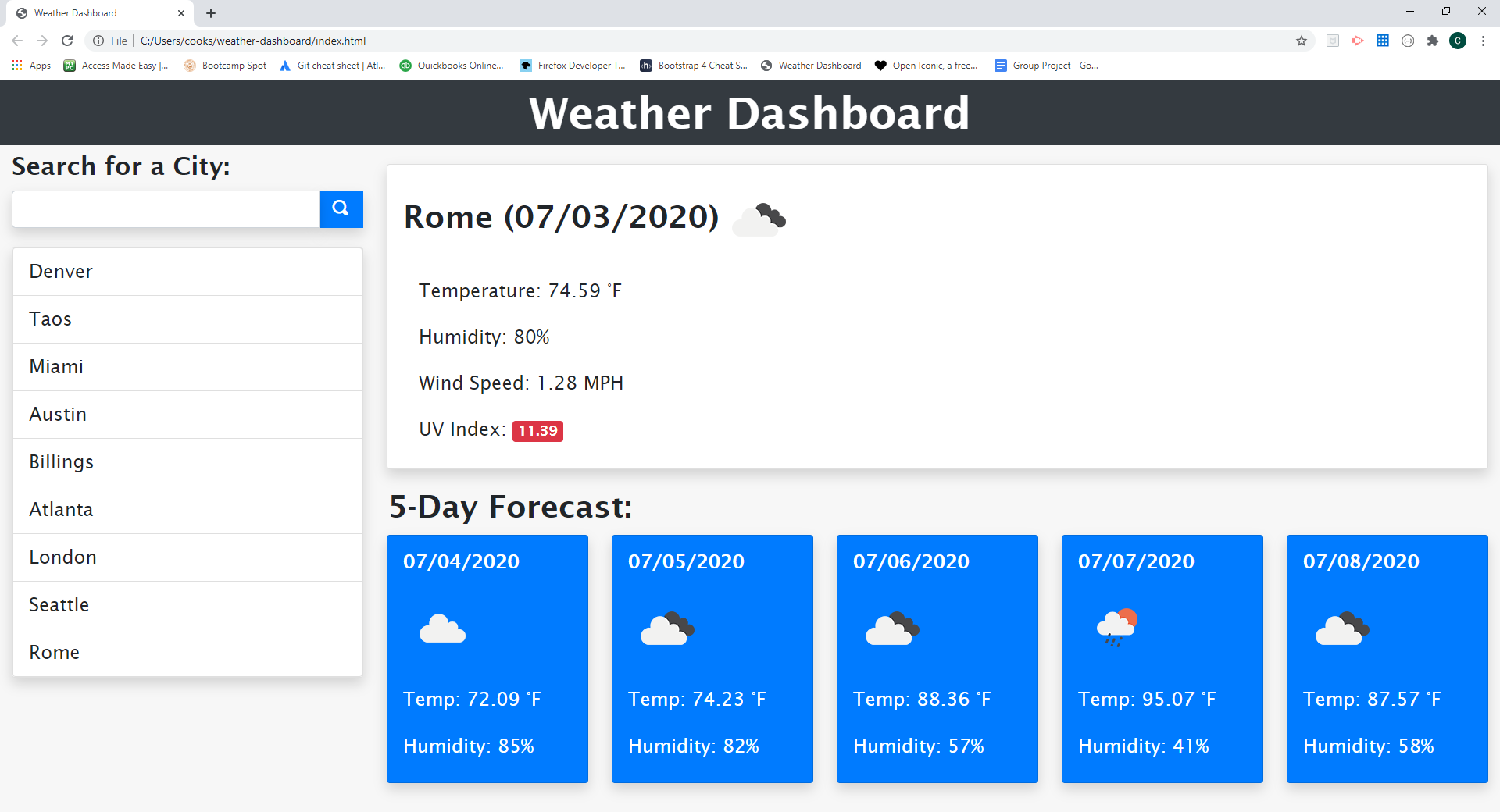 GitHub - cheriecookson/Weather_Dashboard: The Weather Dashboard app ...