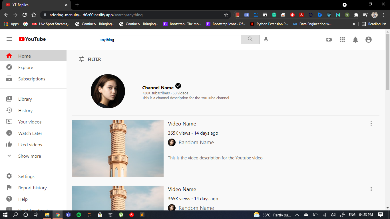 GitHub - Karansoni1910/YT-Replica