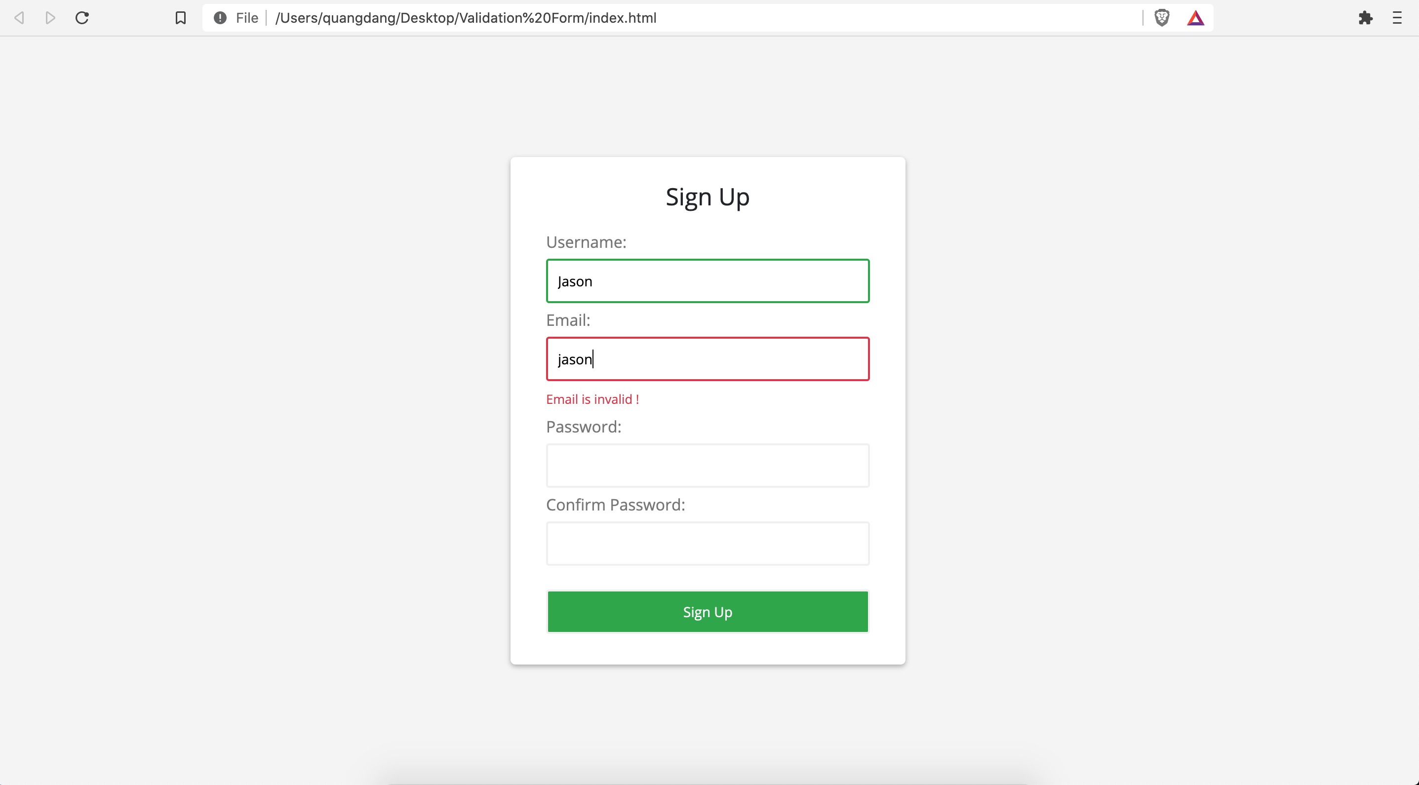GitHub - jasondang91/form-validation