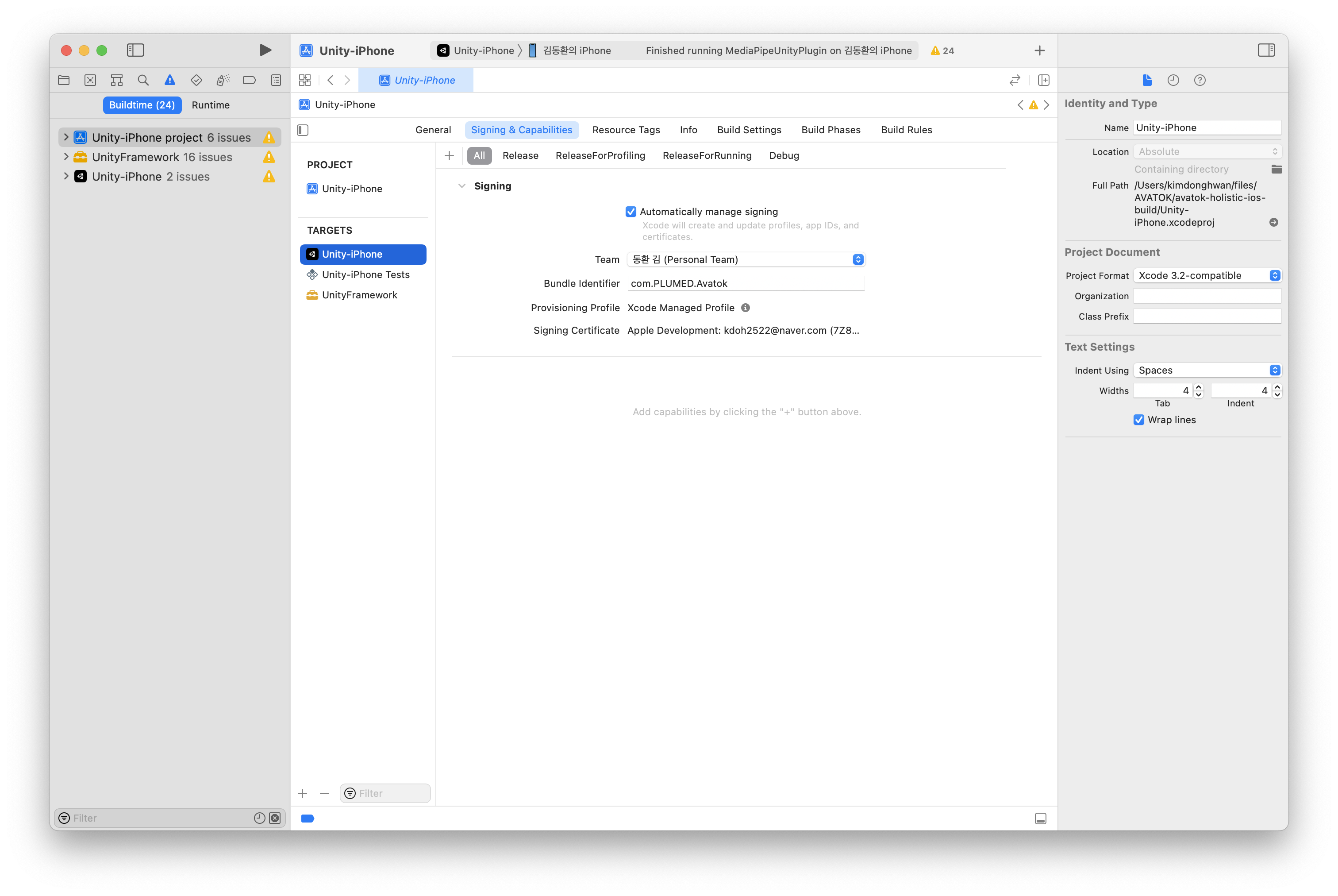 iOS build does not work · Issue #529 · homuler/MediaPipeUnityPlugin ...