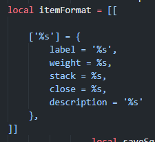 Convert process from sql to items.lua comma issue · Issue #638 ...