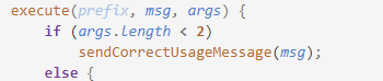 [BUG] Command usage message not sent for incorrect argument count in ...