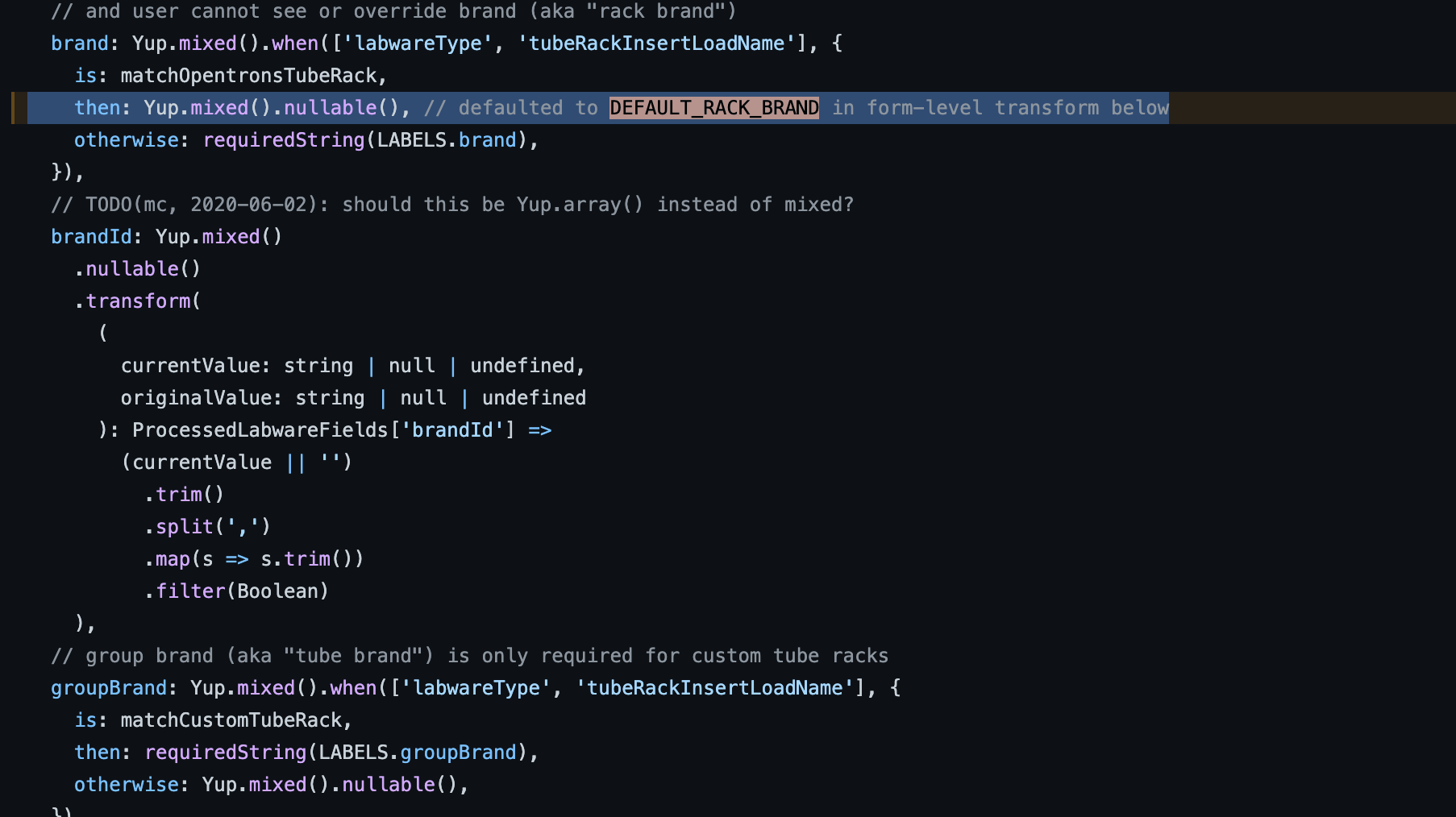 bug Labware Library allows creating tube racks without a brand name, causing errors in Protocol