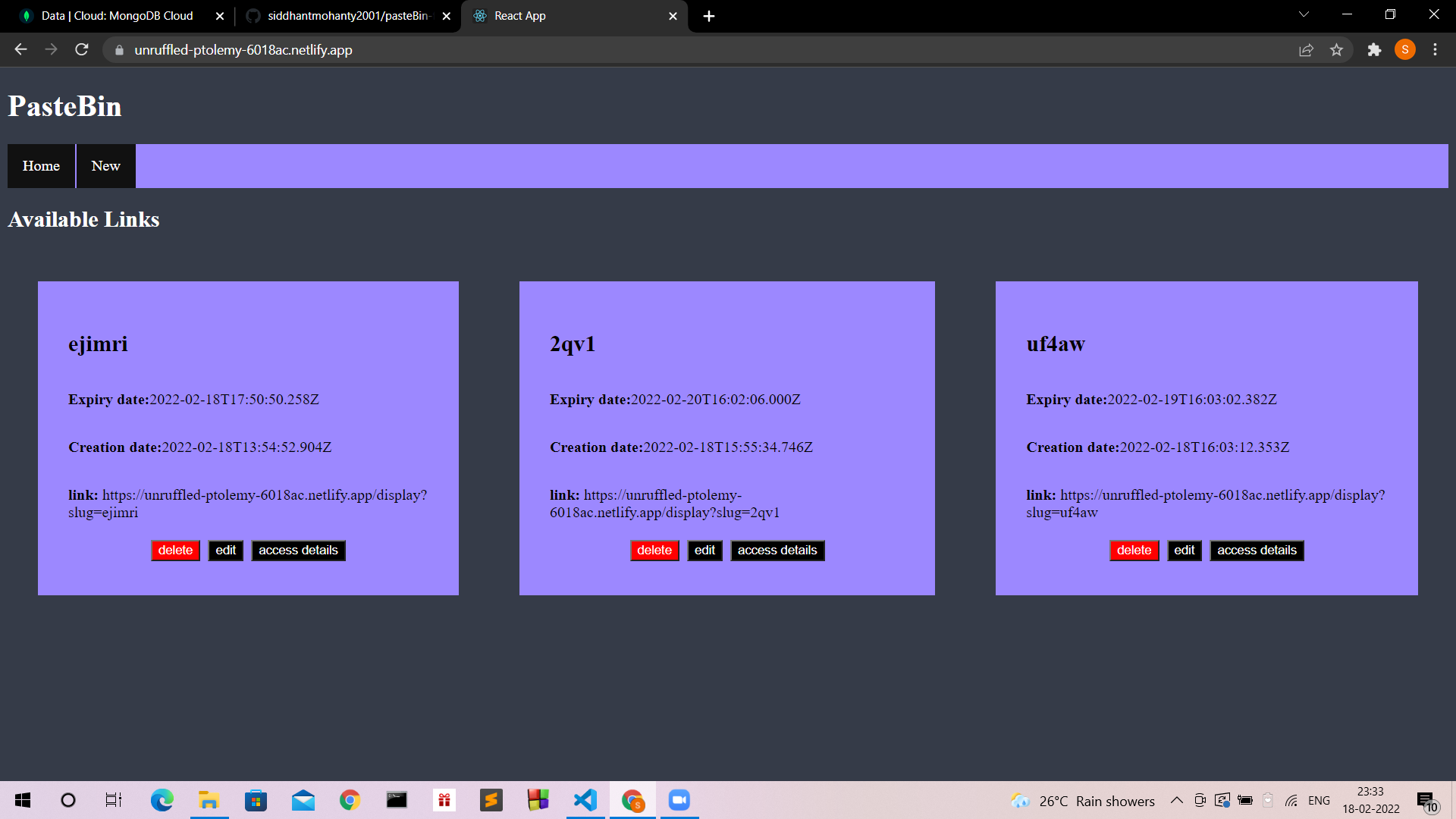 GitHub siddhantmohanty2001/pasteBinfrontend