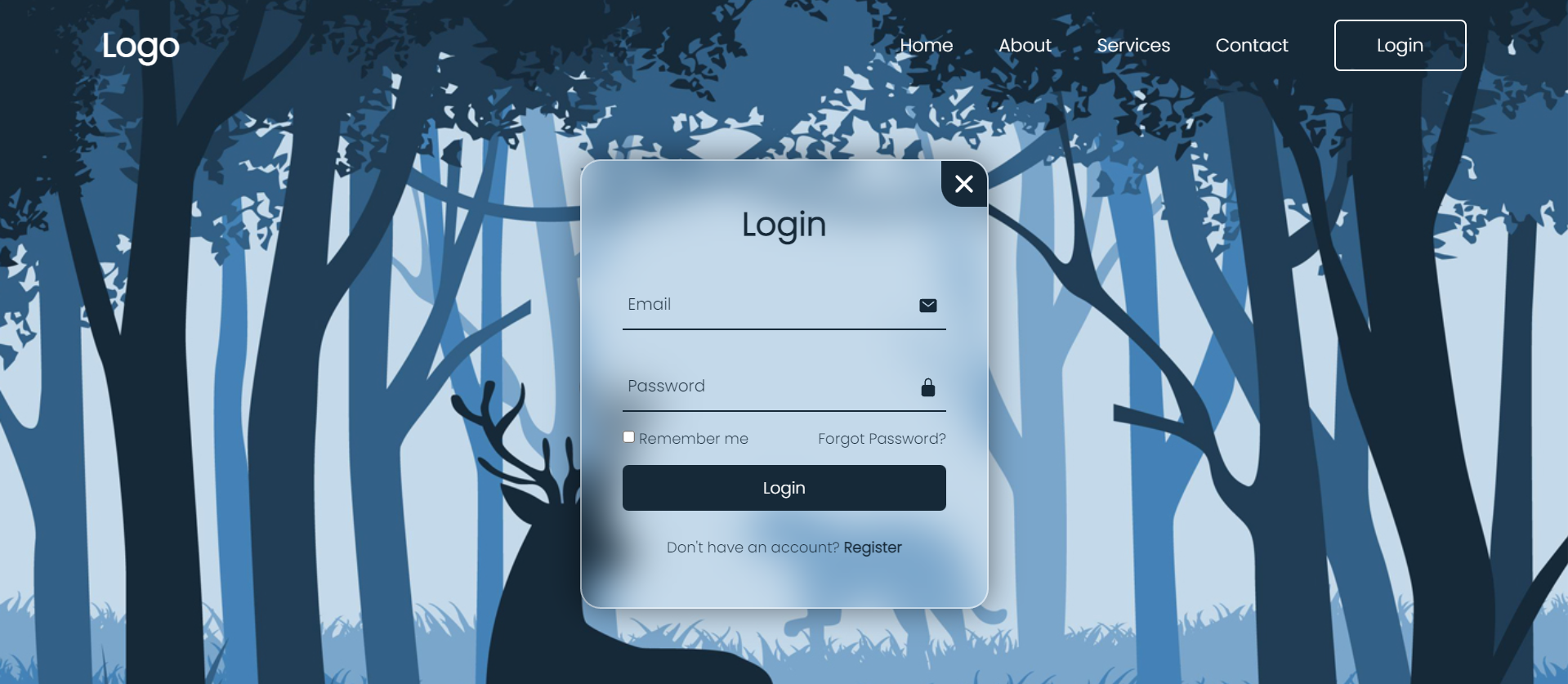 login register html css code