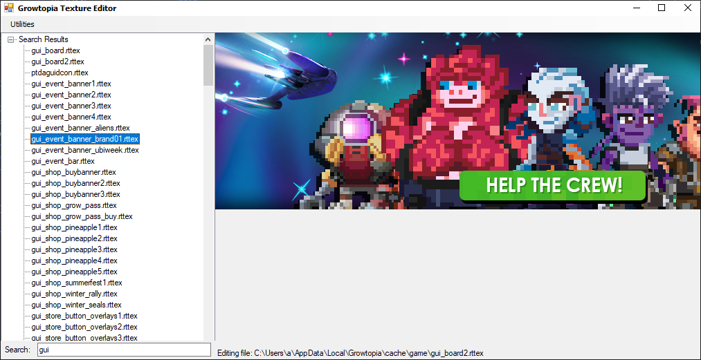 GitHub TheC0mpany/growtopiatextureeditor This tool allows users to