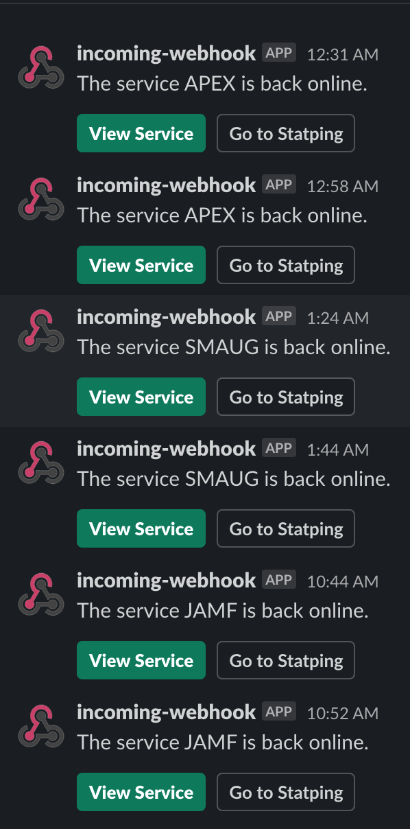 Customizable Slack Notifications · Issue #657 · statping/statping · GitHub