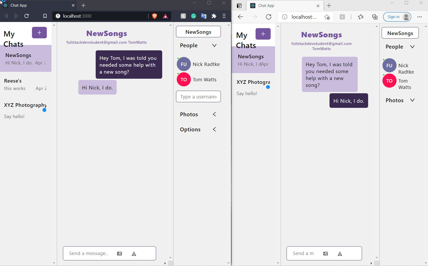 GitHub - NCRadtke00/ChatApp: React Chat App