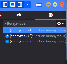 Symbol browser doesn't filter out JavaScript anon funcs defined with ...