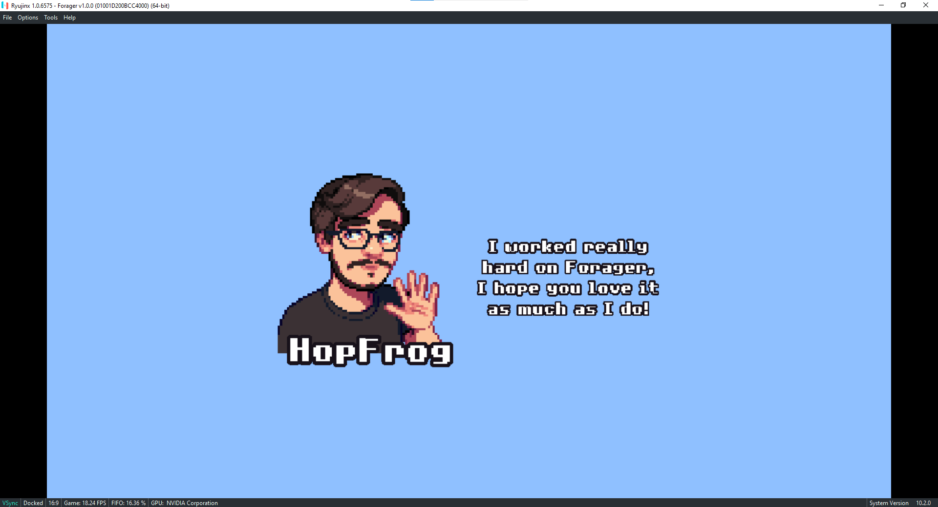 Forager 01001D200BCC4000 · Issue 1771 · Ryujinx/RyujinxGamesList