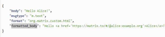 Sending and receiving formatted message data(Mentioning) on rust side ...