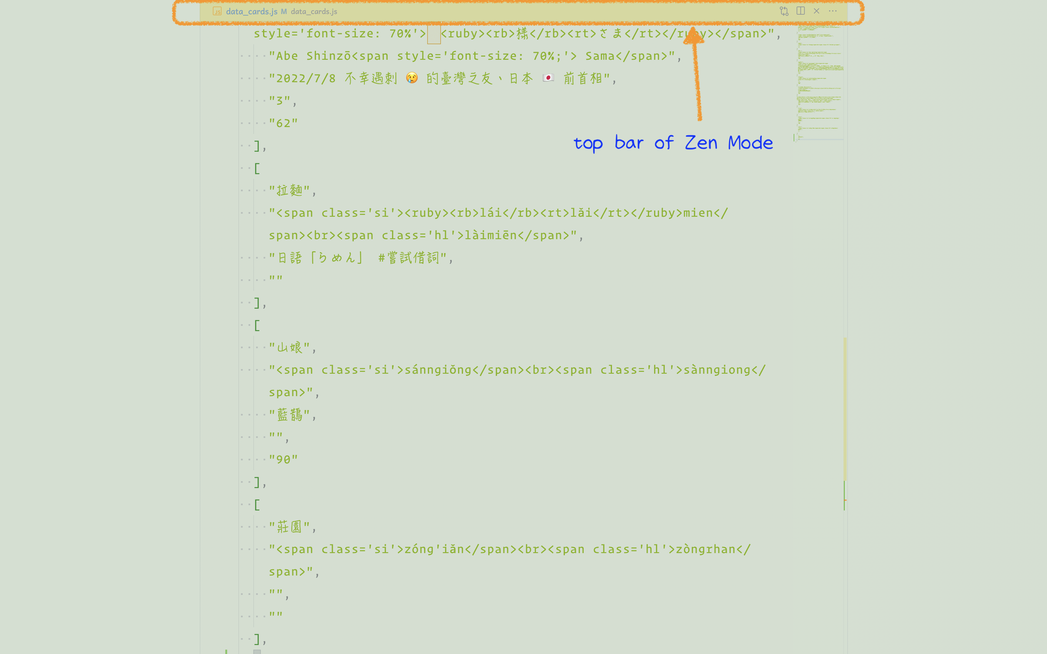 No Color Code For The Top Bar Of Zen Mode Issue 165054 Microsoft