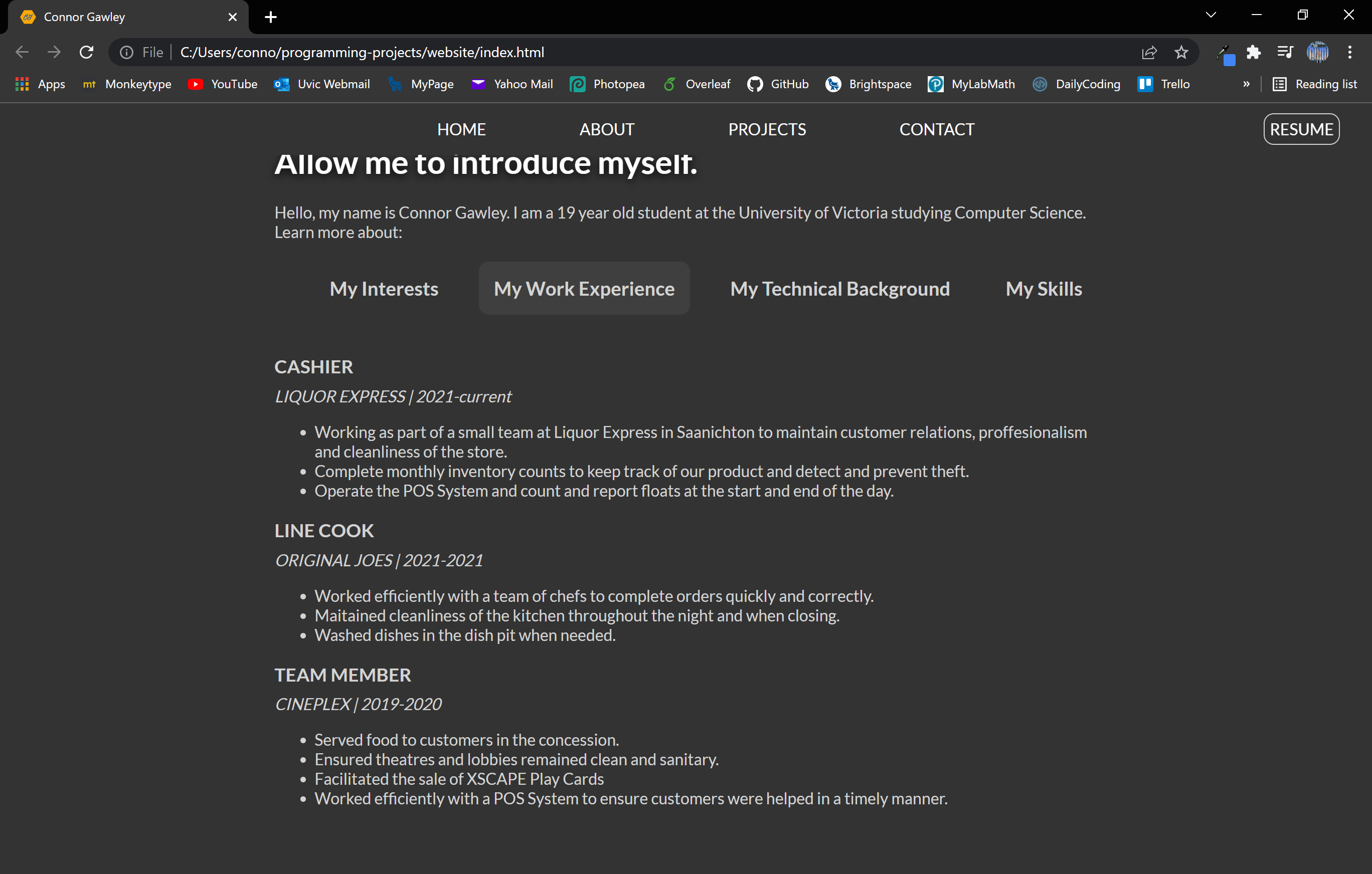 GitHub - gawlster/portfolio-old: A personal website with my portfolio ...