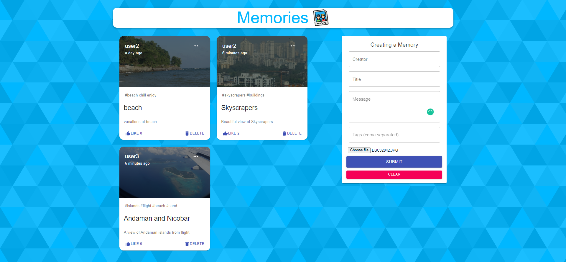 GitHub - hrishikeshm12/Memories-App: Full Stack MERN Project - Build ...