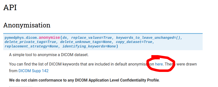 Anonymisation link broken within the docs · Issue #1650 · pymedphys ...