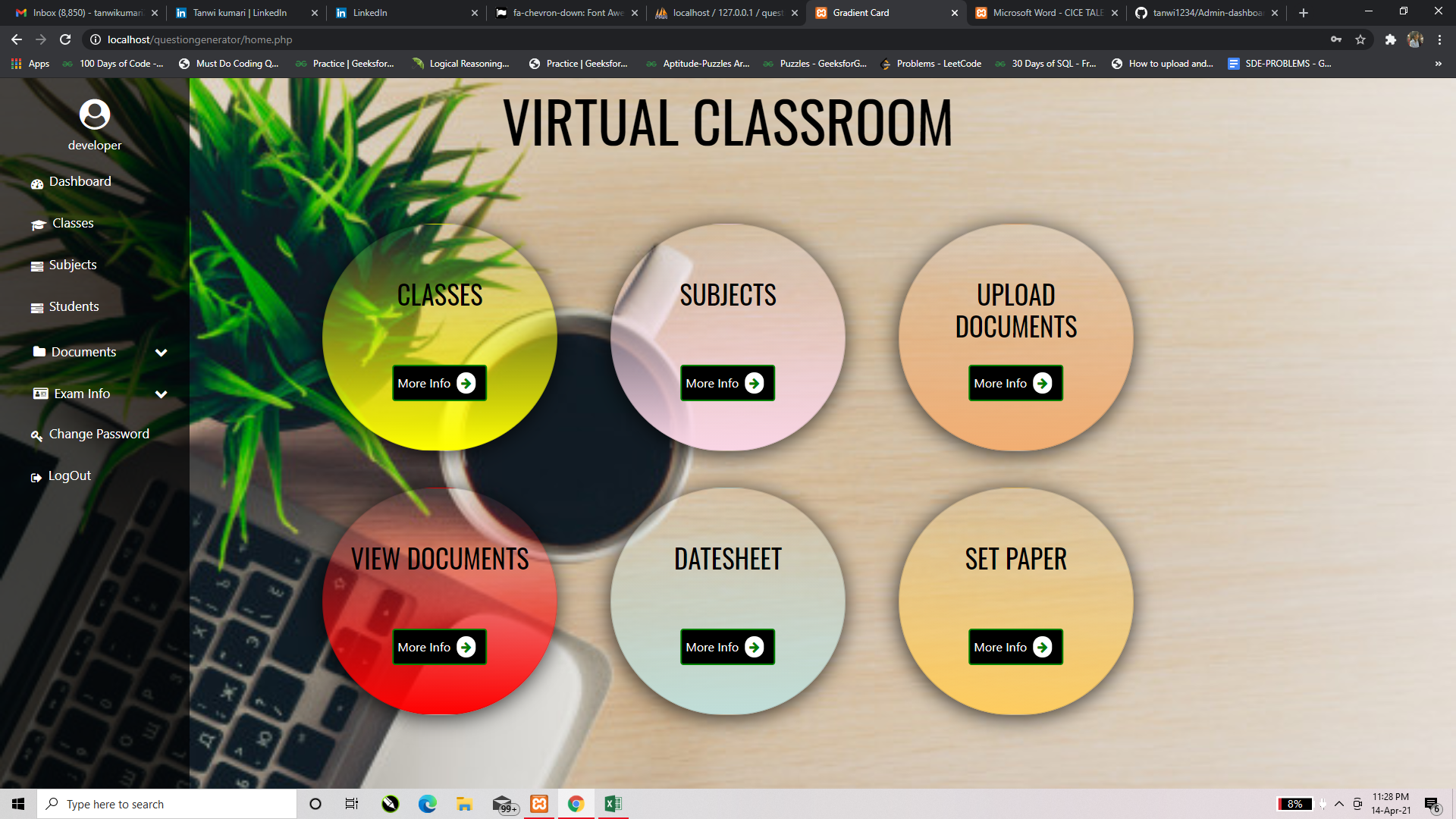 GitHub - tanwi1234/GURU-SAHARA: Created a admin Dashboard where teacher ...