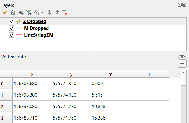 Vertex Editor table shows incorrect columns in QGIS 3.28 · Issue #51433 ...