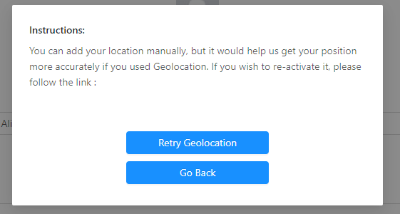 [BUG] /Personal-Data - Geolocation is not reactivated when using the ...