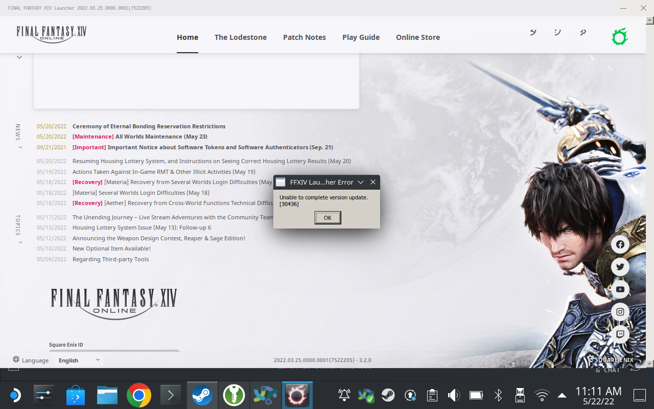 FF14 Launcher issue