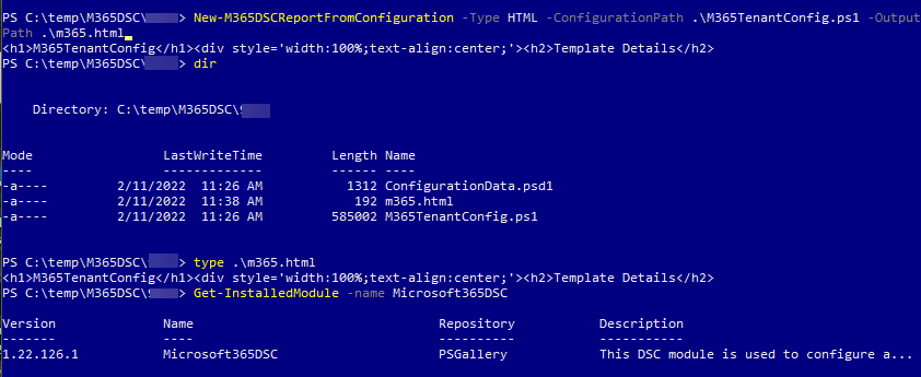 New-M365DSCReportFromConfiguration - HTML Report Export no longer ...