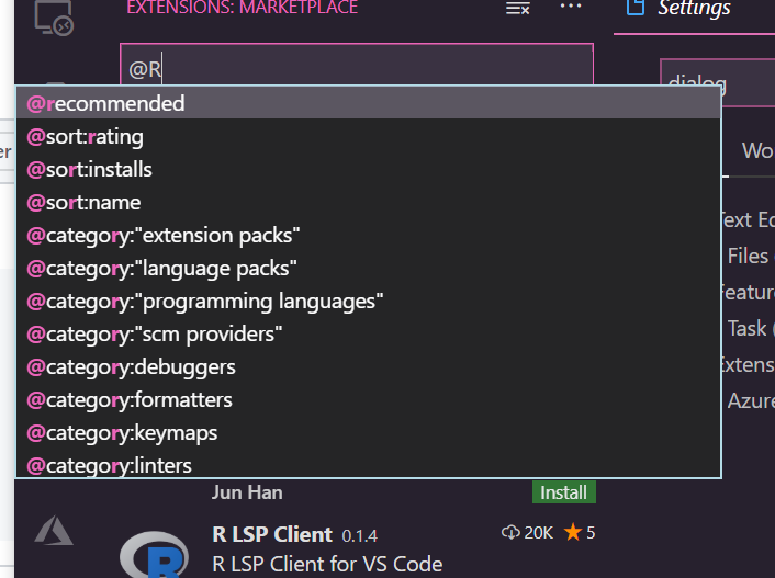 Extension search box suggestion overflows from editor · Issue #89675 ...