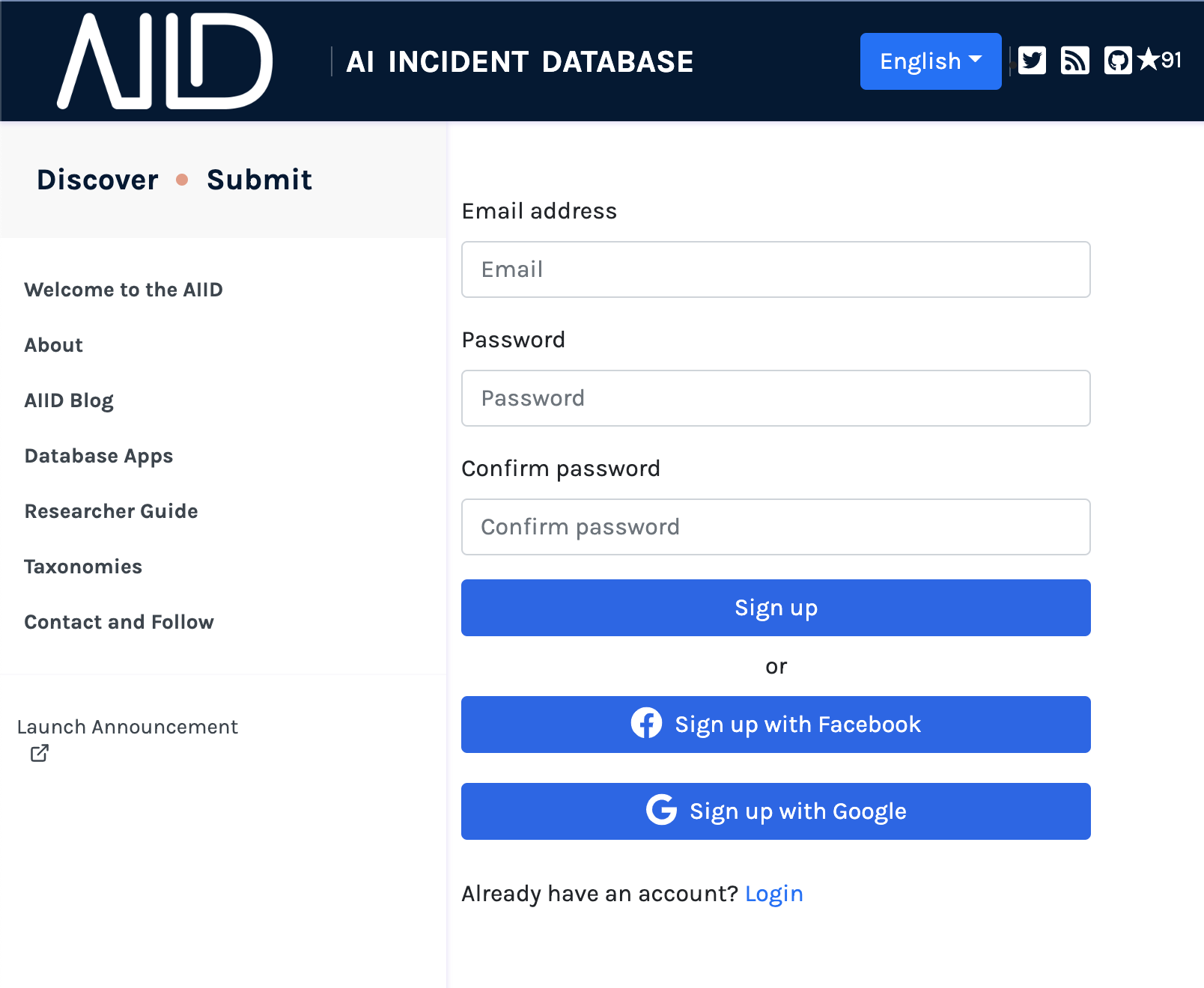 Add `signup` page form by pdcp1 · Pull Request #899 · responsible-ai ...