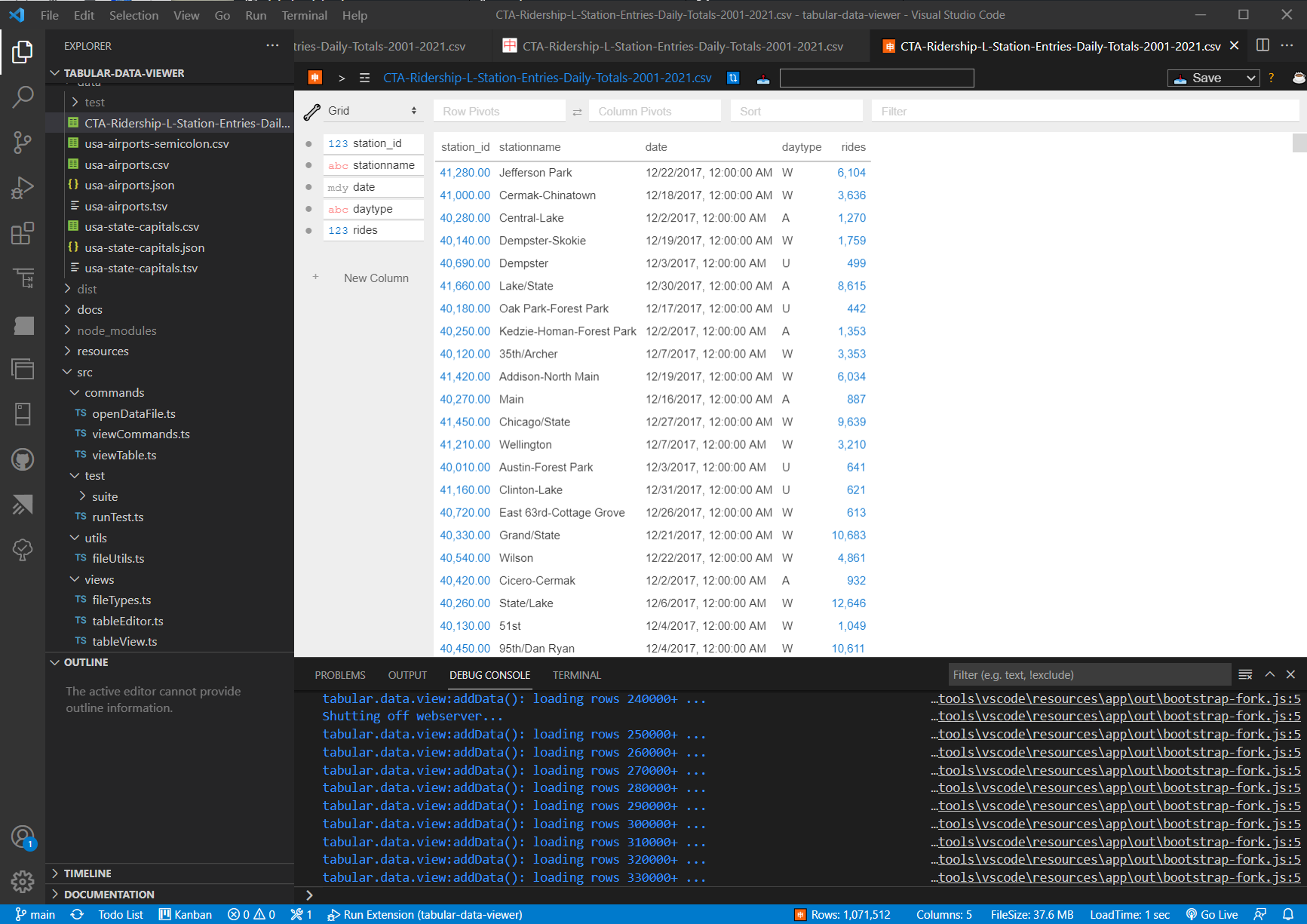add-rows-columns-count-file-size-and-data-load-time-display-to-vscode