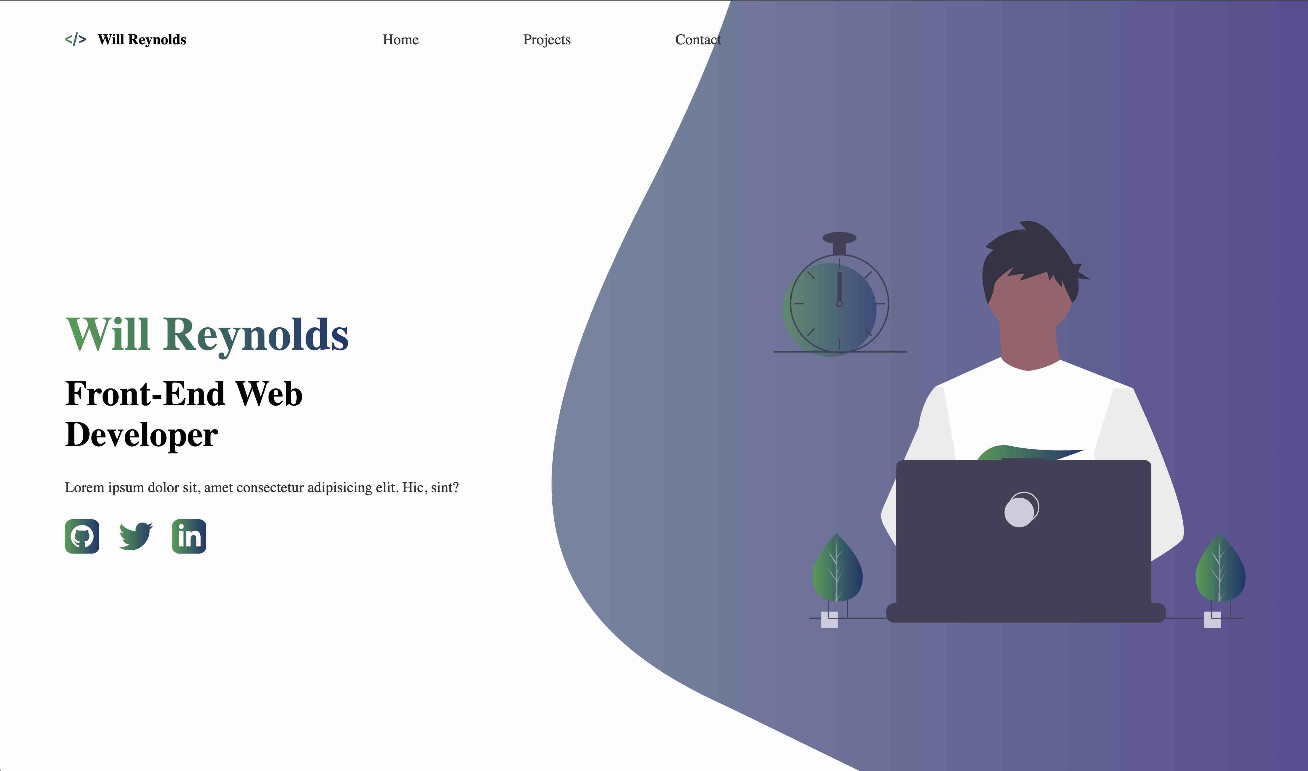 GitHub - ReynoldsWJ55/Simple-Portfolio: Simple portfolio to host my ...