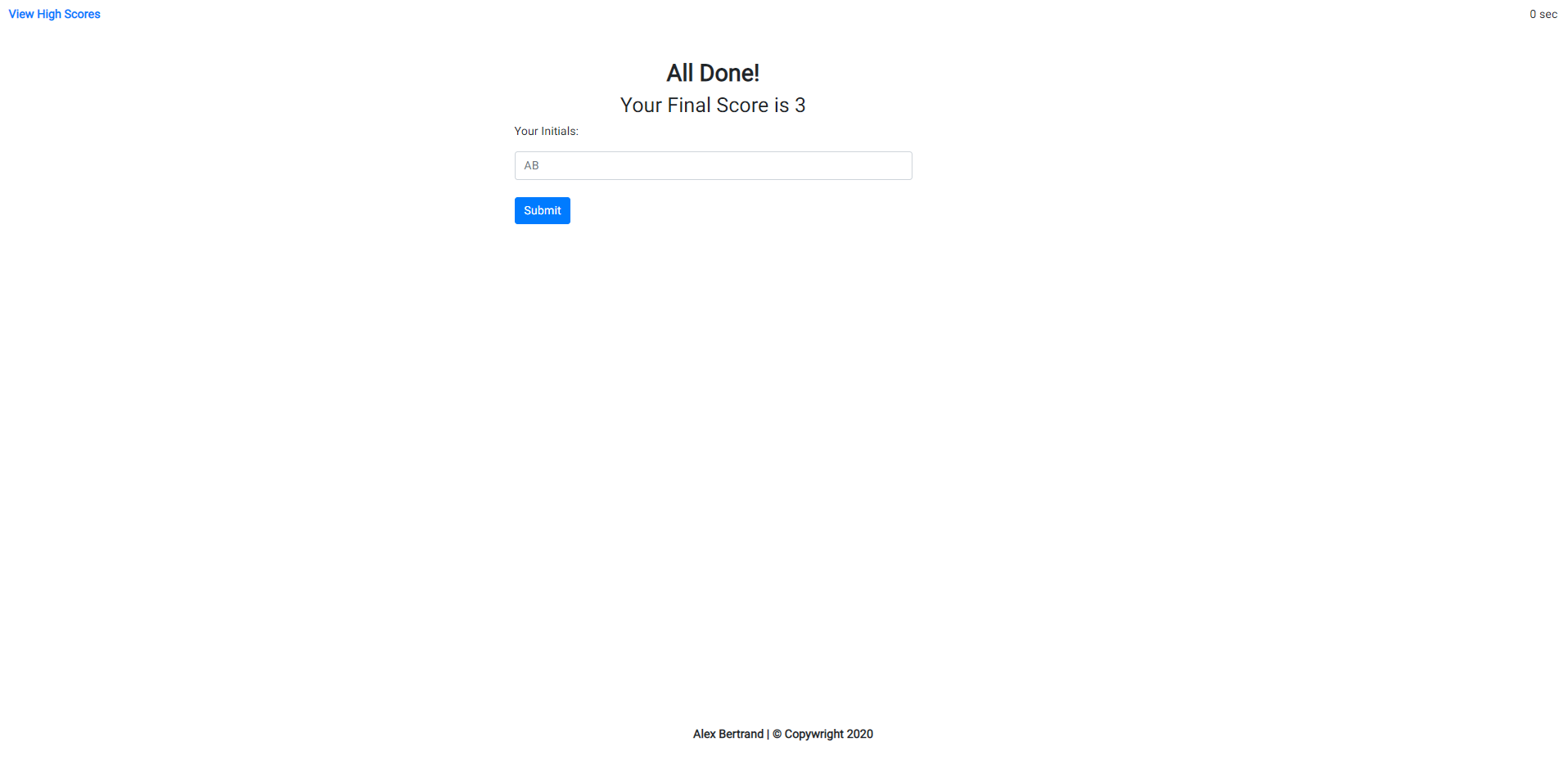 GitHub - ambertrand/Code-Quiz: This application is a timed coding quiz ...