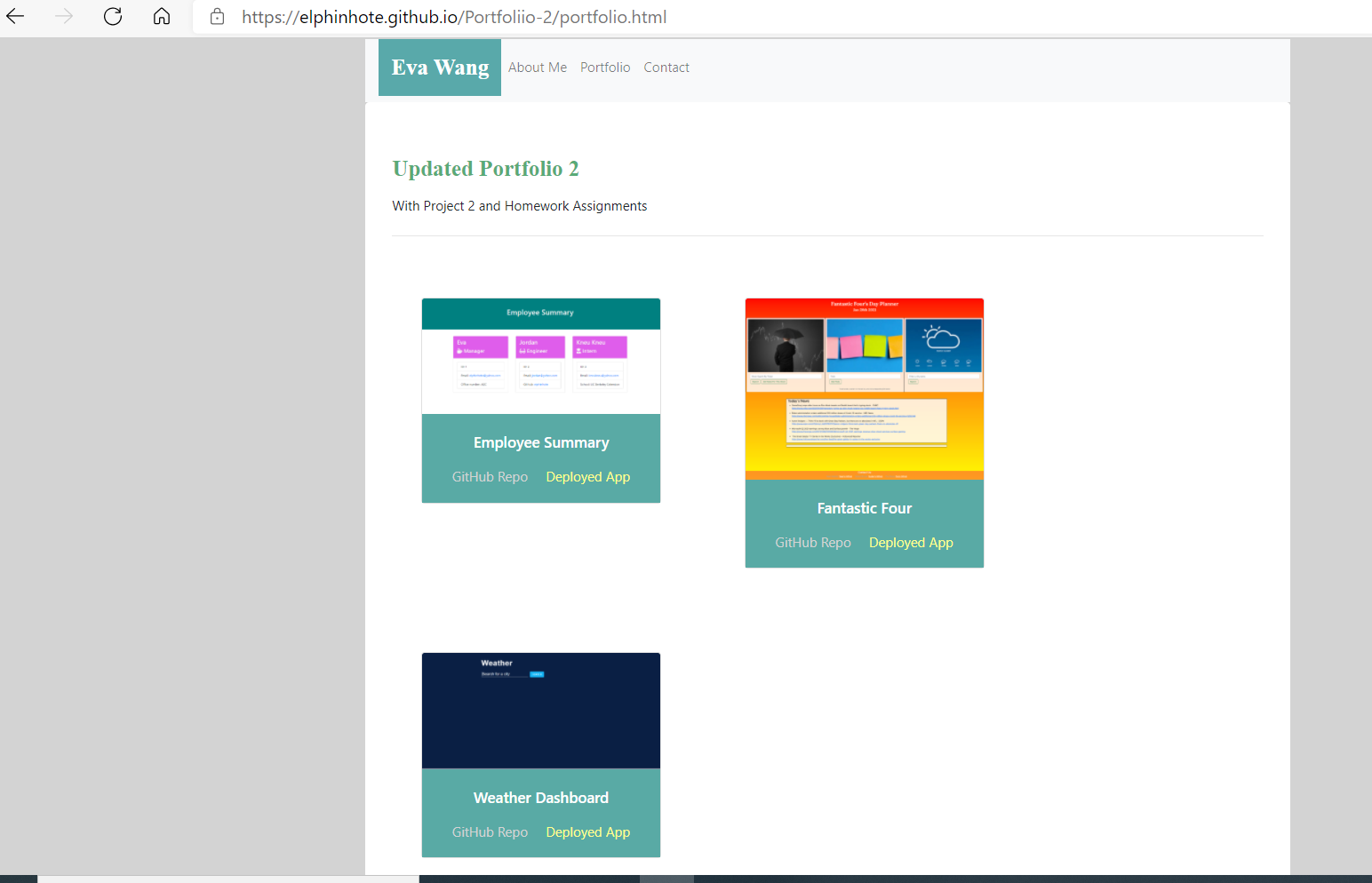 GitHub - elphinhote/Portfoliio-2: Portfolio for New Homework and Project