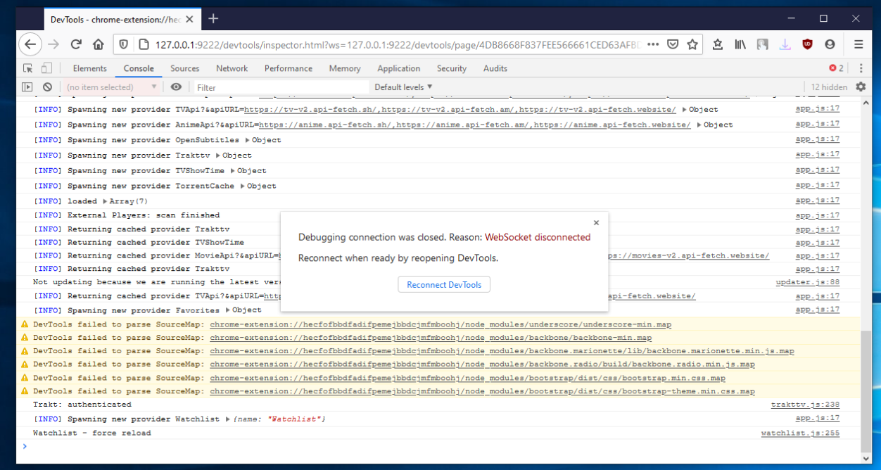 PCT Console (Trakt)