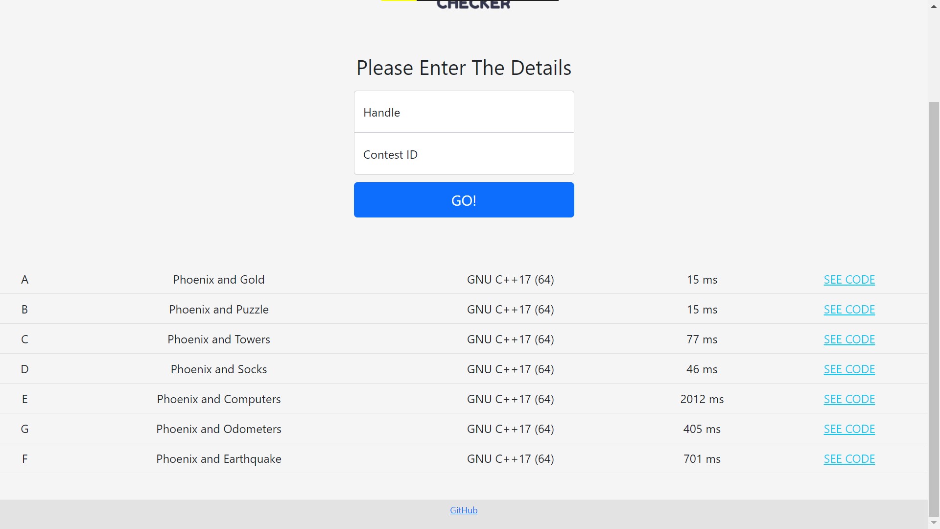 GitHub - ShreyanshSingh20/Codeforces-Fast-Checker: An efficient Web App ...