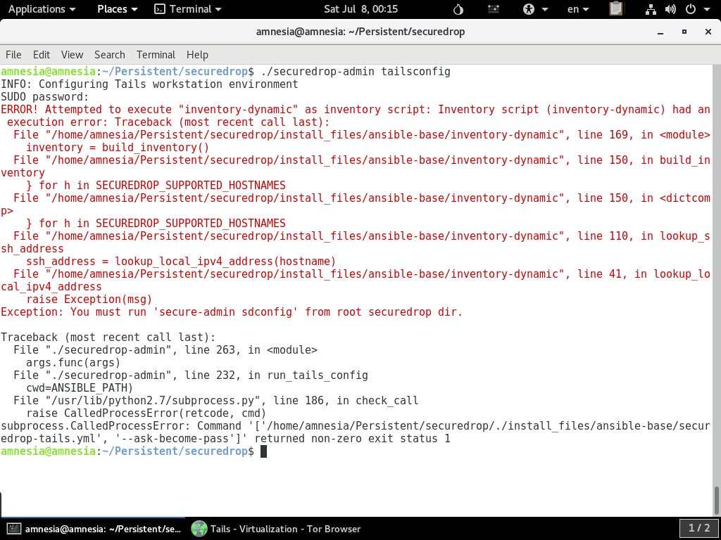 tails3-securedrop-admin-incorrect-sdconfig-command