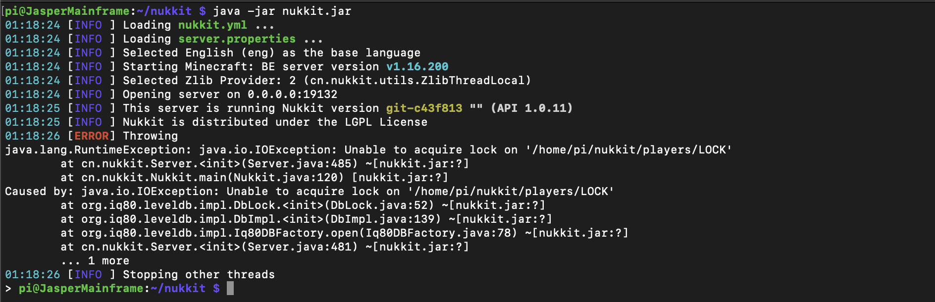 Having an issue · Issue #1784 · CloudburstMC/Nukkit · GitHub