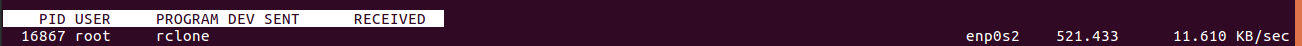 Nethogs speed rclone