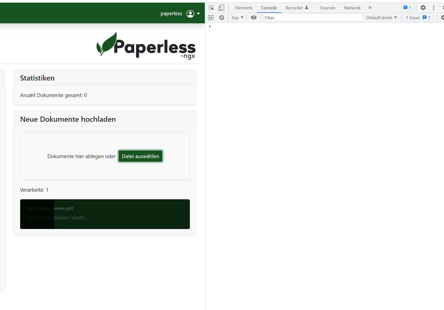 [BUG] Cannot upload files in UI · Issue #730 · paperless-ngx/paperless ...