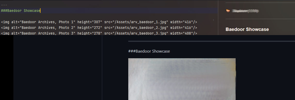 Markdown formatting cleared after putting html in correct gap ...