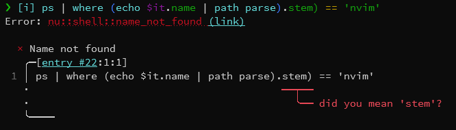 Suggest `get` when erroring on `( ).field` · Issue #5924 · nushell ...