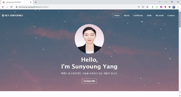 GitHub - sunyoung-yang/portfolio: sunyoung's portfolio · GitHub