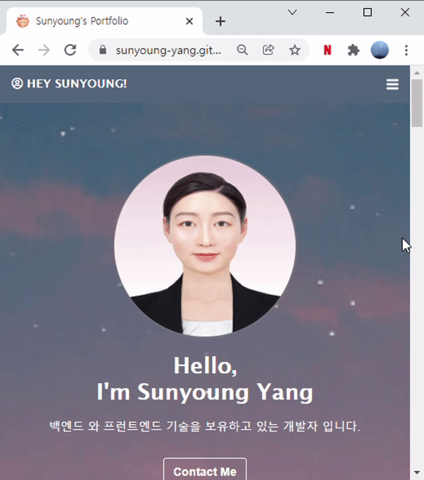 GitHub - sunyoung-yang/portfolio: sunyoung's portfolio · GitHub