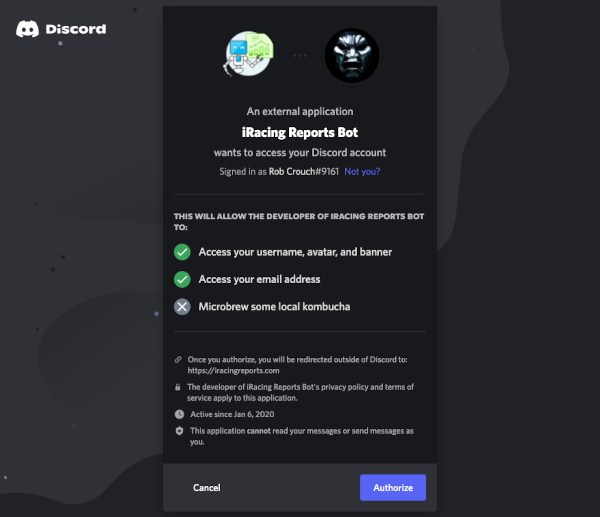 Discord authorization