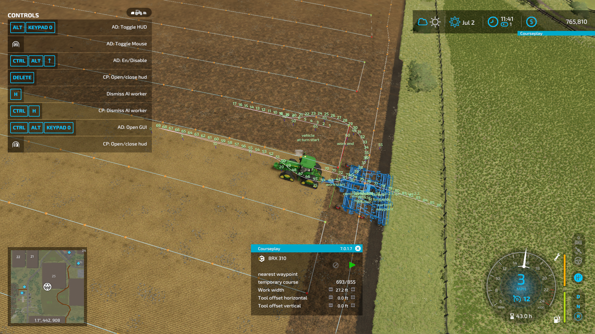 [BUG_SP] Vehicle backing up too far off the edge of the field · Issue ...