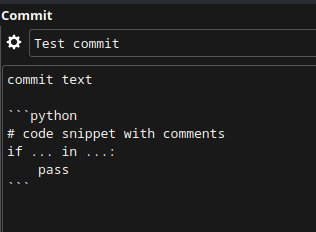 Code comments stripped from commit message (text after `#` hashtag ...