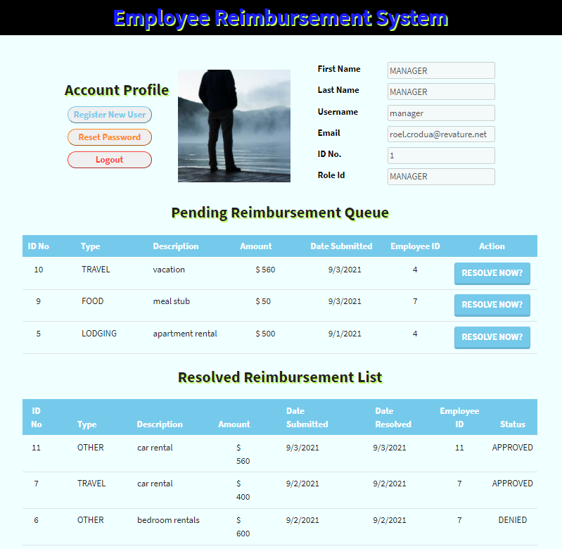 GitHub - roeldcrodua/EmployeeReimbursementSystem_P1: Project 1 ...